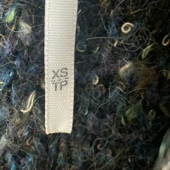 Free People Oversized Sweater Womens XS Multicolor Alpaca Blend Boho Knit - Picture 6 of 10